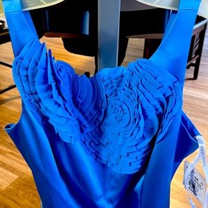 New & Tagged Satin Boatneck Beautiful Cocktail Dress. From David’s Bridal.